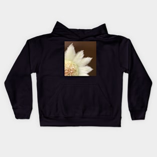 Feathery flannel flower ... real close Kids Hoodie